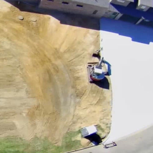 Excavating Land Overhead